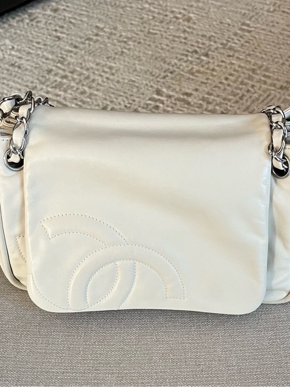 CHANEL Diagnol Ligne Accordion Shoulder Bag